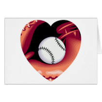 Baseball-Herz karten