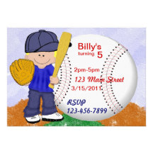 Baseball-Party Ankündigungskarte