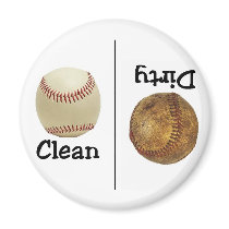 Baseball-sauberer schmutziger Spülmaschinen-Magnet magnete