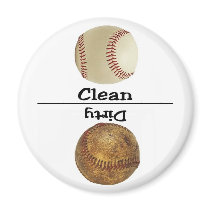 Baseball-sauberer schmutziger Spülmaschinen-Magnet magnete