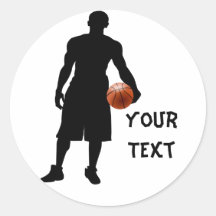 basketabll Geschenke Runder Aufkleber