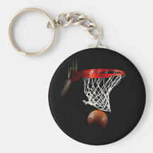 Basketball-Ball u. Netz Schlüsselanhänger