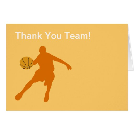 Basketball danken Ihren Team-Karten