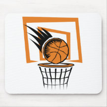 Basketball im Korb Mousepad