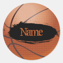 Basketball-Namensaufkleber - Schablone