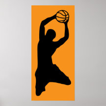 Basketball-Silhouette Plakatdruck