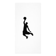 Basketball-Spieler-Silhouette Foto Grußkarte