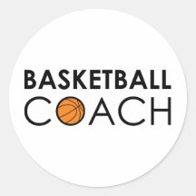 Basketball-Trainer Runder Aufkleber