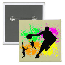 Basketball-Träume Anstecknadelbutton