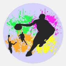 Basketball-Träume Runder Sticker