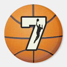 Basketball und Spieler der Nr.-7 Magnete