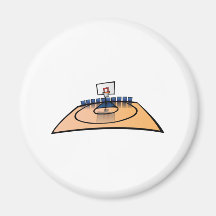 Basketballplatz Kühlschrankmagnet