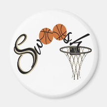 BasketballSwoosh Magnets