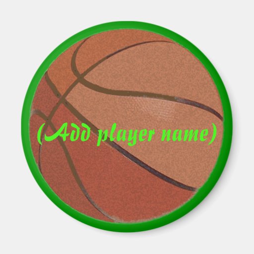 basktball, (addieren Sie Spielernamen) Magnets