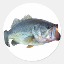 Bass-Fische Runder Sticker
