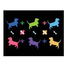 Basset Hound-Designer-Karte Postkarten