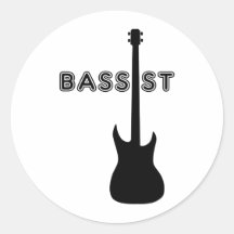 Bassist-Silhouette Aufkleber