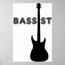 Bassist-Silhouette Poster