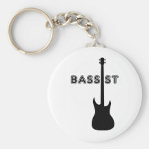 Bassist-Silhouette Schlüsselbänder