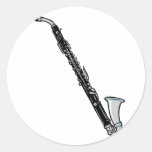 Bassklarinette-Grafik, gerade der Clarinet Aufkleber