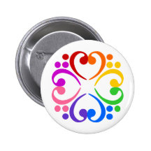 Bassschlüssel-Blume Buttons