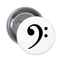 Bassschlüssel-Knopf Anstecknadelbutton