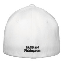 BASStard Fischen-Logo-Hut-Weiß Bestickte Baseballkappe