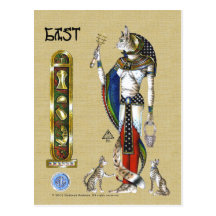 Bast-Postkarte