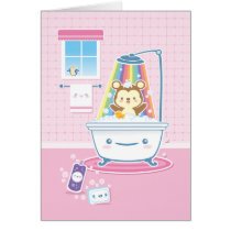Bathtime Bärn-Gruß-Karte karten