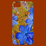 Batik-Farbfluss-Blau-Blüten casemate hüllen