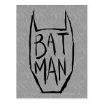 Batman tippen Kopf ein Postkarten