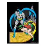 Batman u. Robin-Entweichen Postkarte