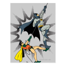 Batman und Robin-Aufstieg Postkarte