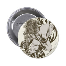 Batman und verzierter Buchstabe B Buttons