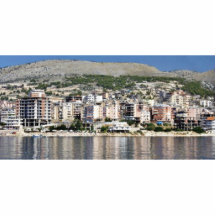 Bau in Sarande Stadt in Albanien Ausschnitt