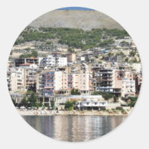 Bau in Sarande Stadt in Albanien Sticker