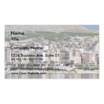 Bau in Sarande Stadt in Albanien Visitenkarte