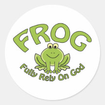 Bauen Sie völlig auf Gott Runder Sticker