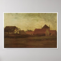 Bauernhäuser in Loosduinen, Vincent van Gogh Posterdrucke