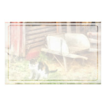 Bauernhof-Katze Bedrucktes Papier