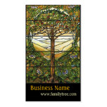 Baum des Lebens/des Tiffany-Buntglas-Fensters Visitenkarte