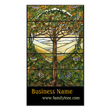 Baum des Lebens/des Tiffany-Buntglas-Fensters Visitenkarte