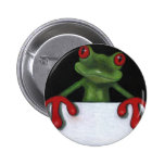 BAUM-FROSCH, DER ZEICHEN HÄLT: SIE WÄHLEN BENENNUN ANSTECKNADELBUTTONS