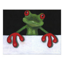BAUM-FROSCH, DER ZEICHEN HÄLT: SIE WÄHLEN BENENNUN EINLADUNGEN