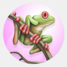Baum-Frosch Runder Sticker