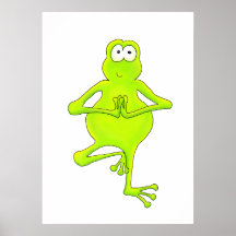 Baum-Frosch-Yoga-Baum-Pose-Kunst-Druck Posterdrucke