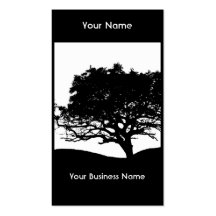 Baum-Silhouette-Geschäfts-Karte Visitenkarte