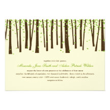 Bäume des Waldes, die Einladungen - Grün Wedding s