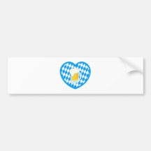 Bayern Bavaria Herz Bier heart beer Autoaufkleber