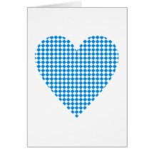 Bayern Herz Rauten Bavaria heart diamonds Karte